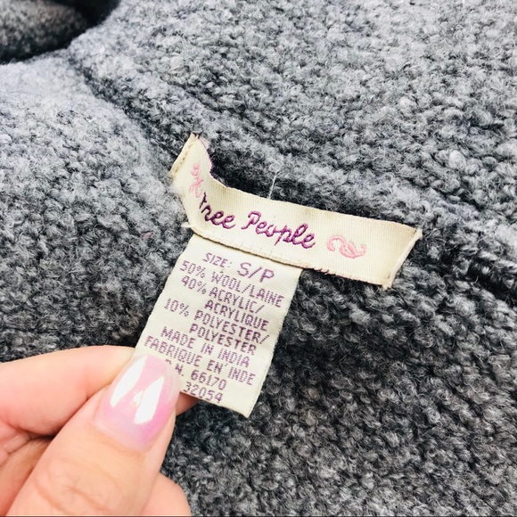 Free People shaggy gray wool cardigan sweater - Picture 7 of 7